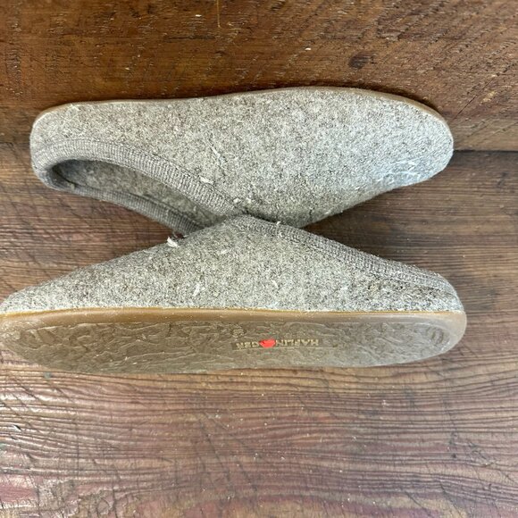 NWT Garnet Hill Grey Haflinger Boiled Wool Slippers 7 - Picture 7 of 12